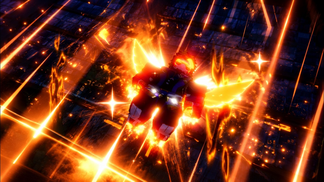 Explosion of orange Speed Force energy in FLASHPOINT